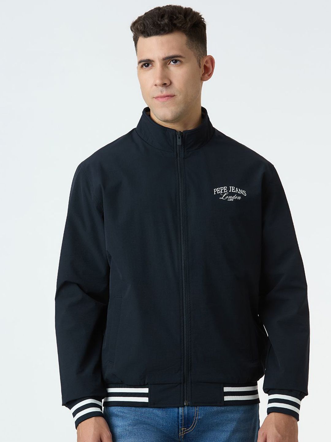 Pepe Jeans Men Graphic Printed Bomber Jacket