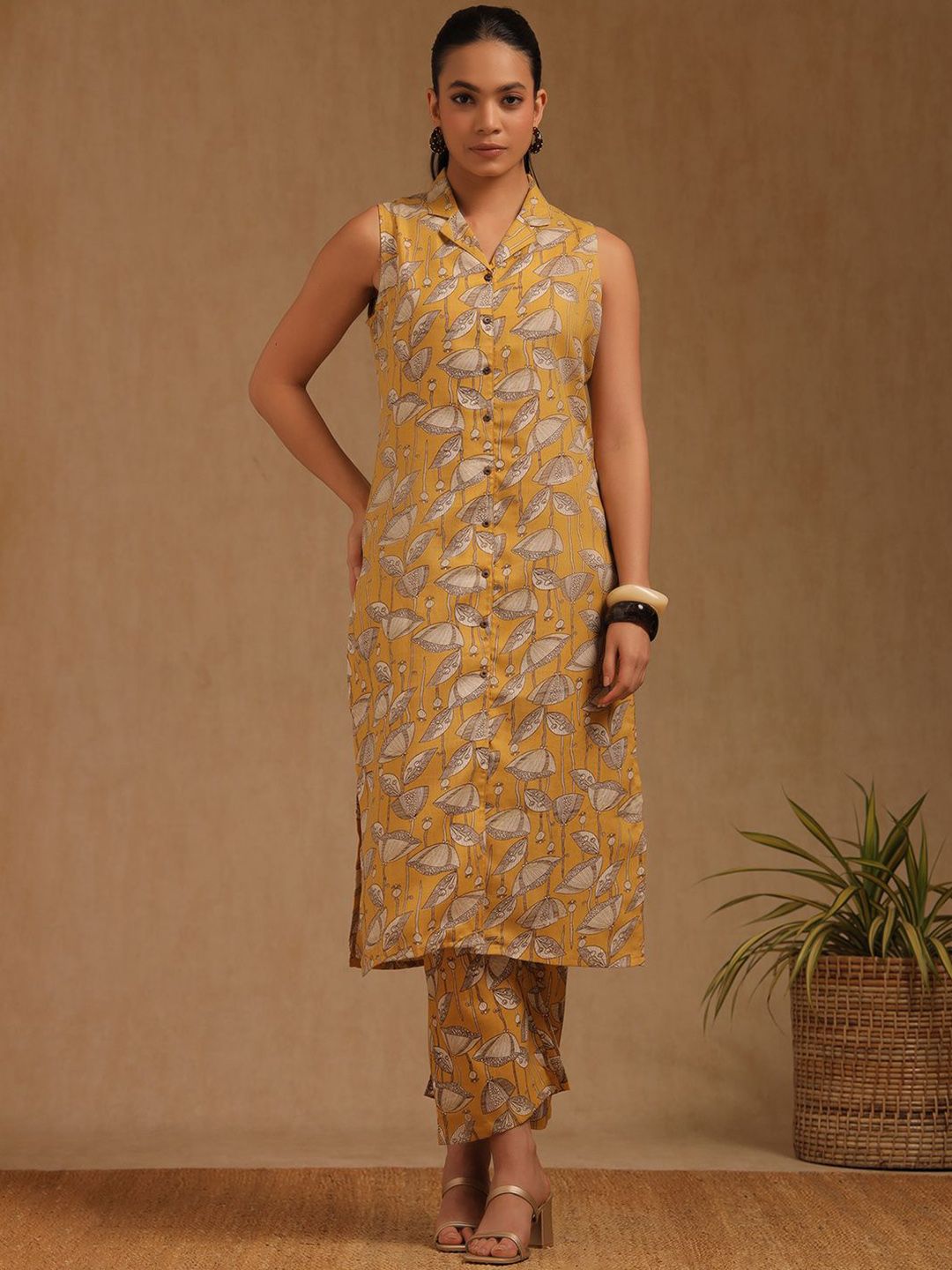 Soch Botanical Printed Linen Tunic & Trousers