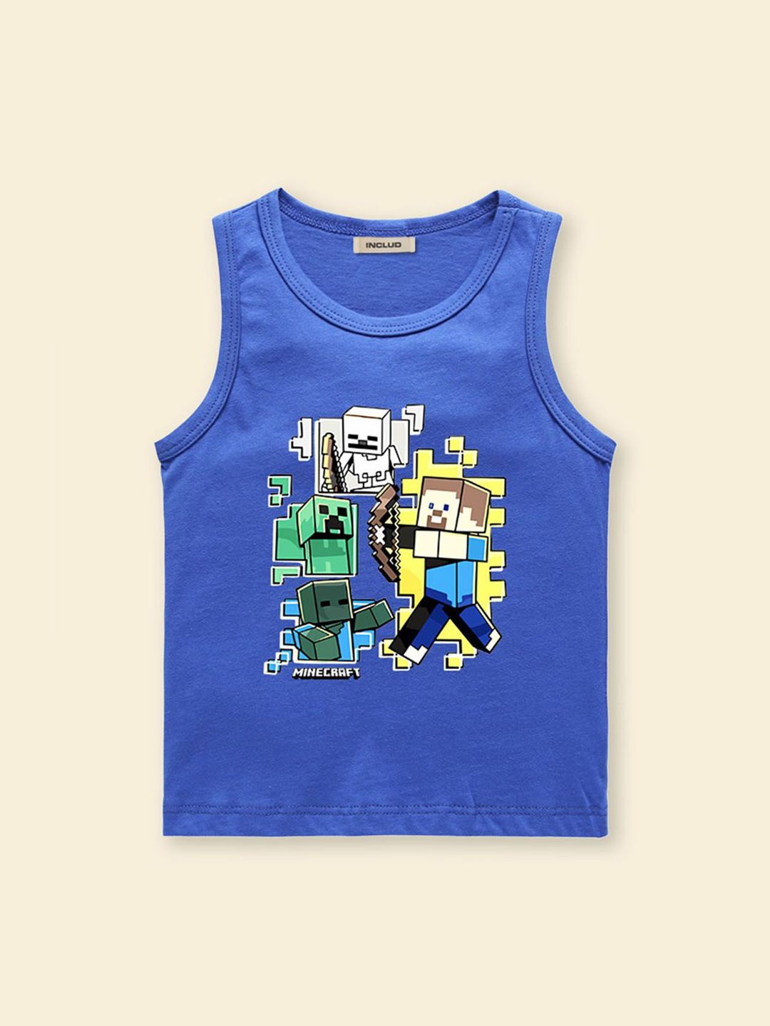 INCLUD Boys Printed Round Neck Basic Vest 7571700200