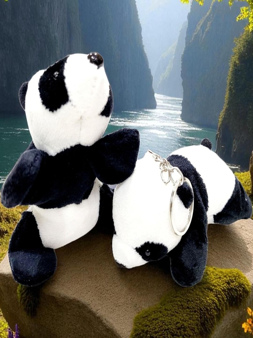Buy Magnetic Panda Keychain And Keyring Pack Of 2 - Key chain for