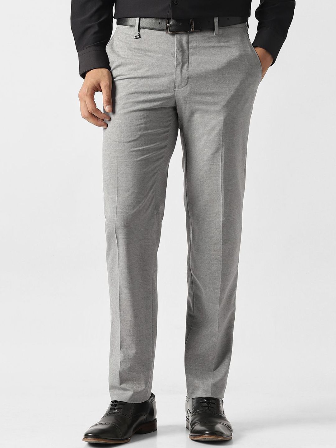 Van Heusen Men Mid-Rise Slim Fit Formal Trousers