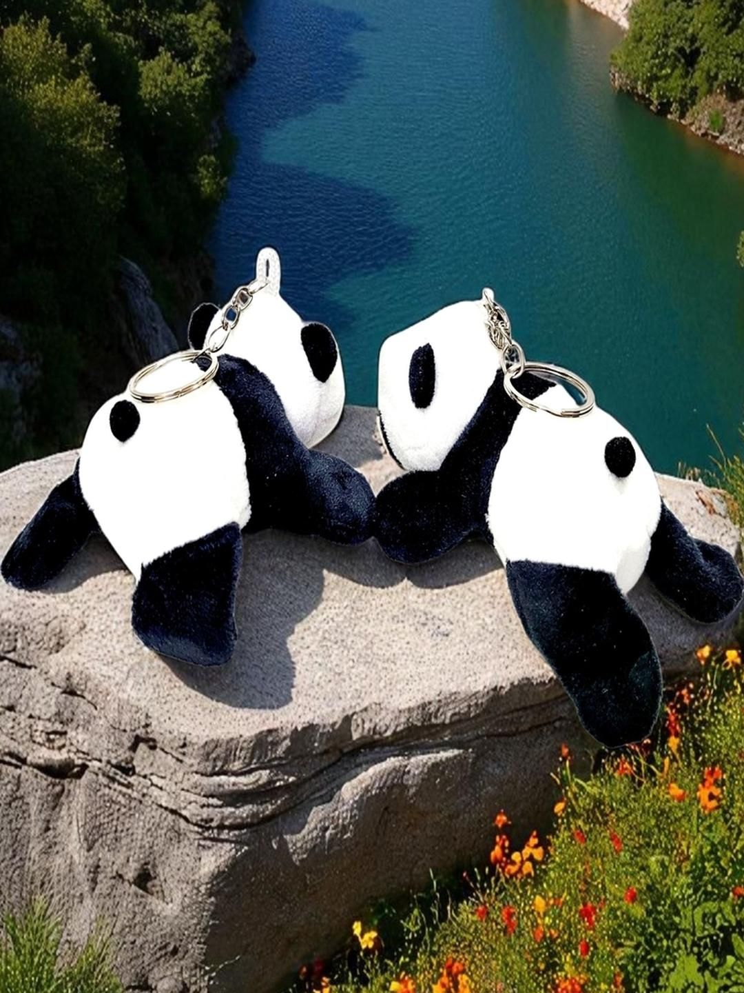 Buy Magnetic Panda Keychain And Keyring Pack Of 2 - Key chain for