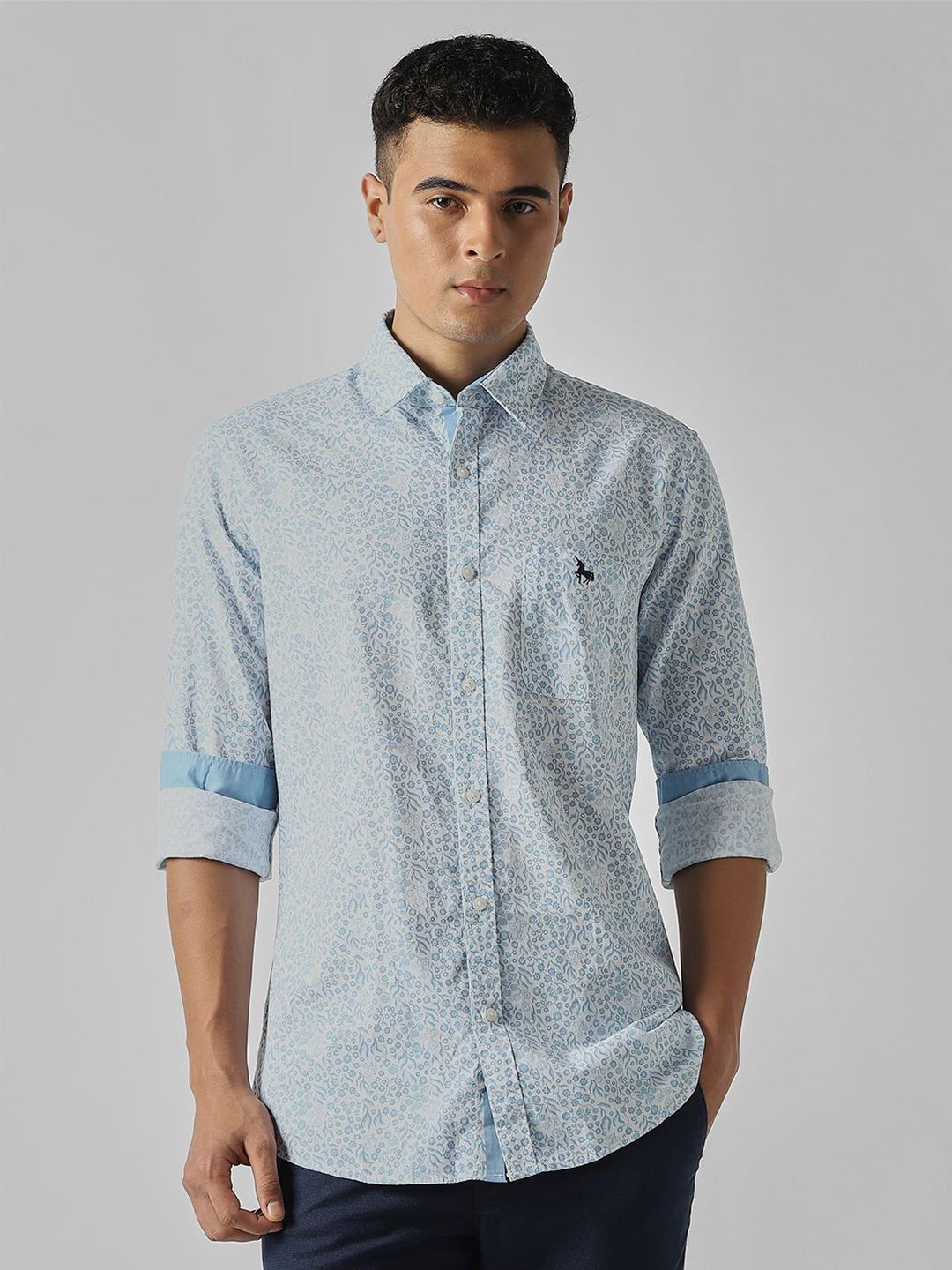 Van Heusen Sport Van Heusen Sport Men Slim Fit Floral Printed Spread Collar Casual Shirt