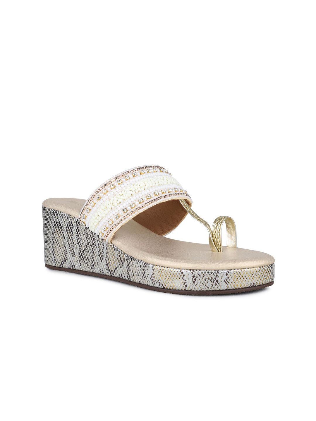Inc 5 Inc 5 Women Embellished Wedge Heels Sandals with Ethnic - Embellished