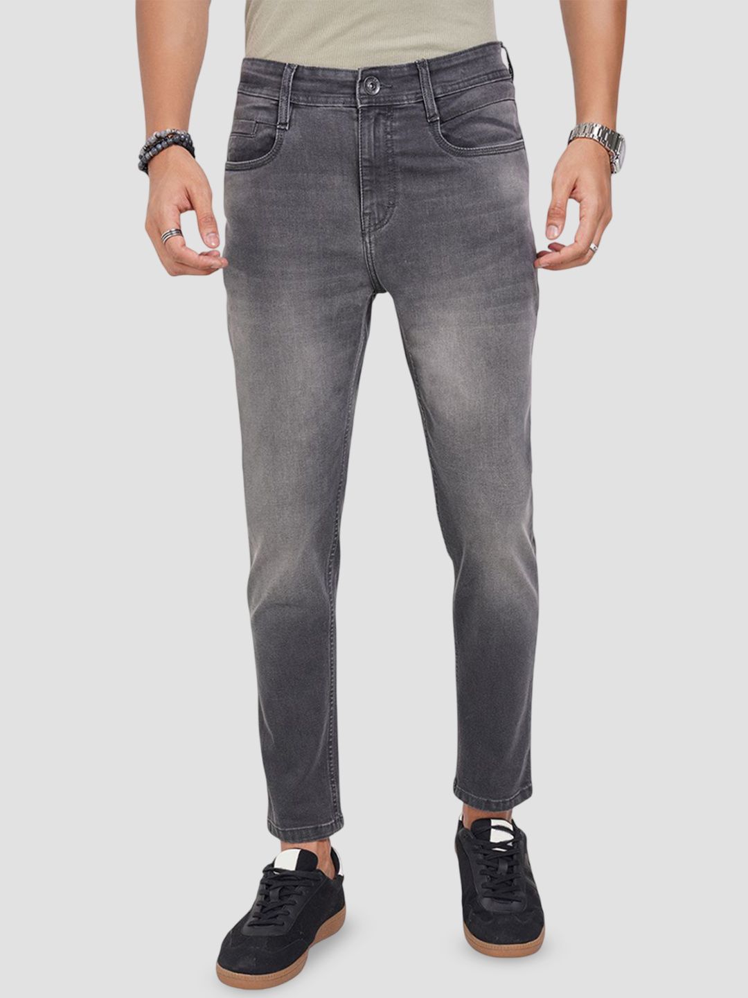 SF JEANS by Pantaloons Men Slim Fit Mid-Rise Heavy Fade Jeans