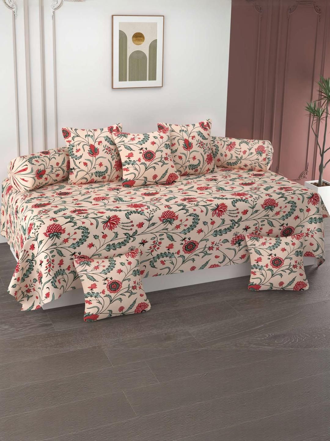 HIYANSHI HOME FURNISHING 8-Piece Cotton Diwan Set