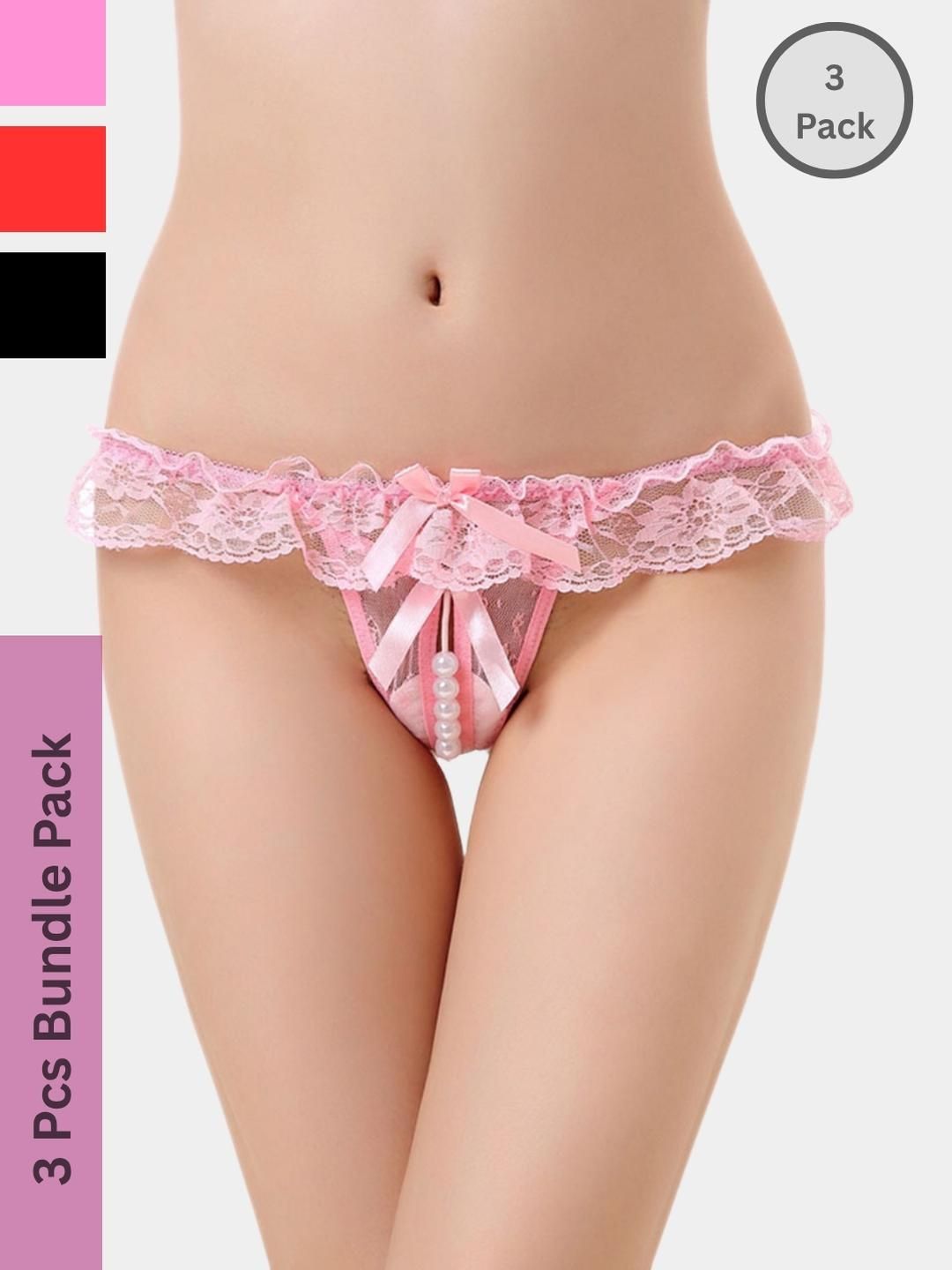 ZERJAMA Women Pink Briefs