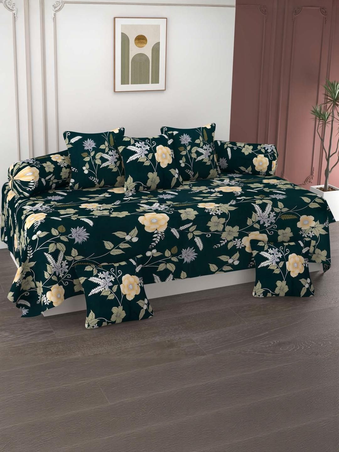 Hiyanshi Home Furnishing Cotton 8-Piece Diwan Set