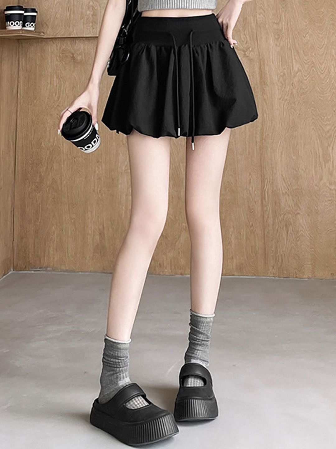 LULU & SKY High-Rise Flared Mini Skirt