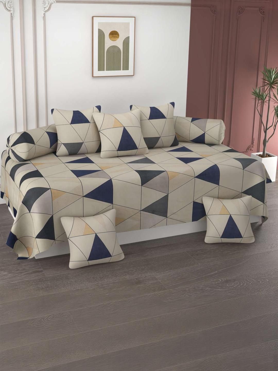 HIYANSHI HOME FURNISHING 5 Cushion Covers & 2 Bolster Covers