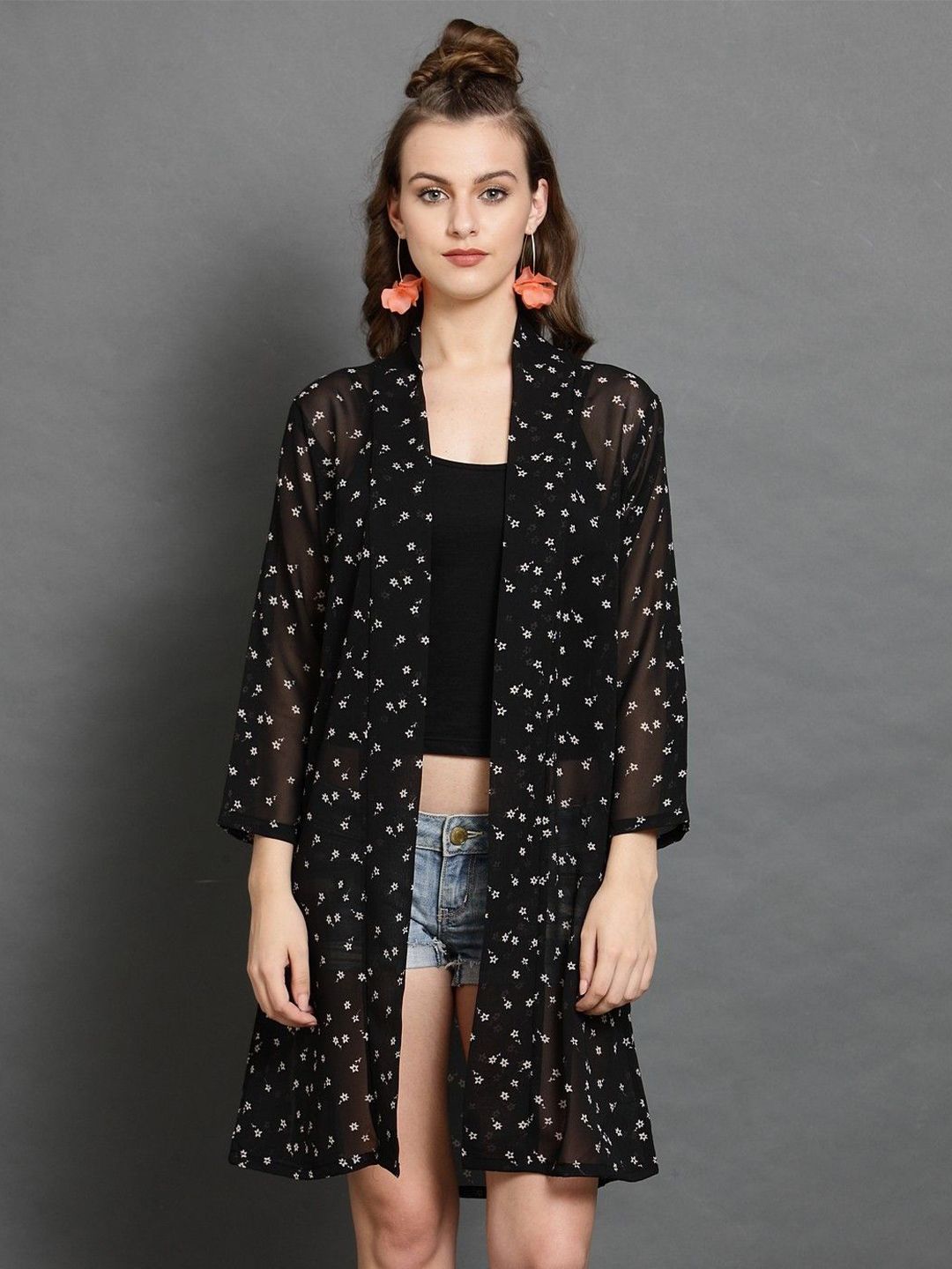 TANDUL Women Printed Longline Shrug