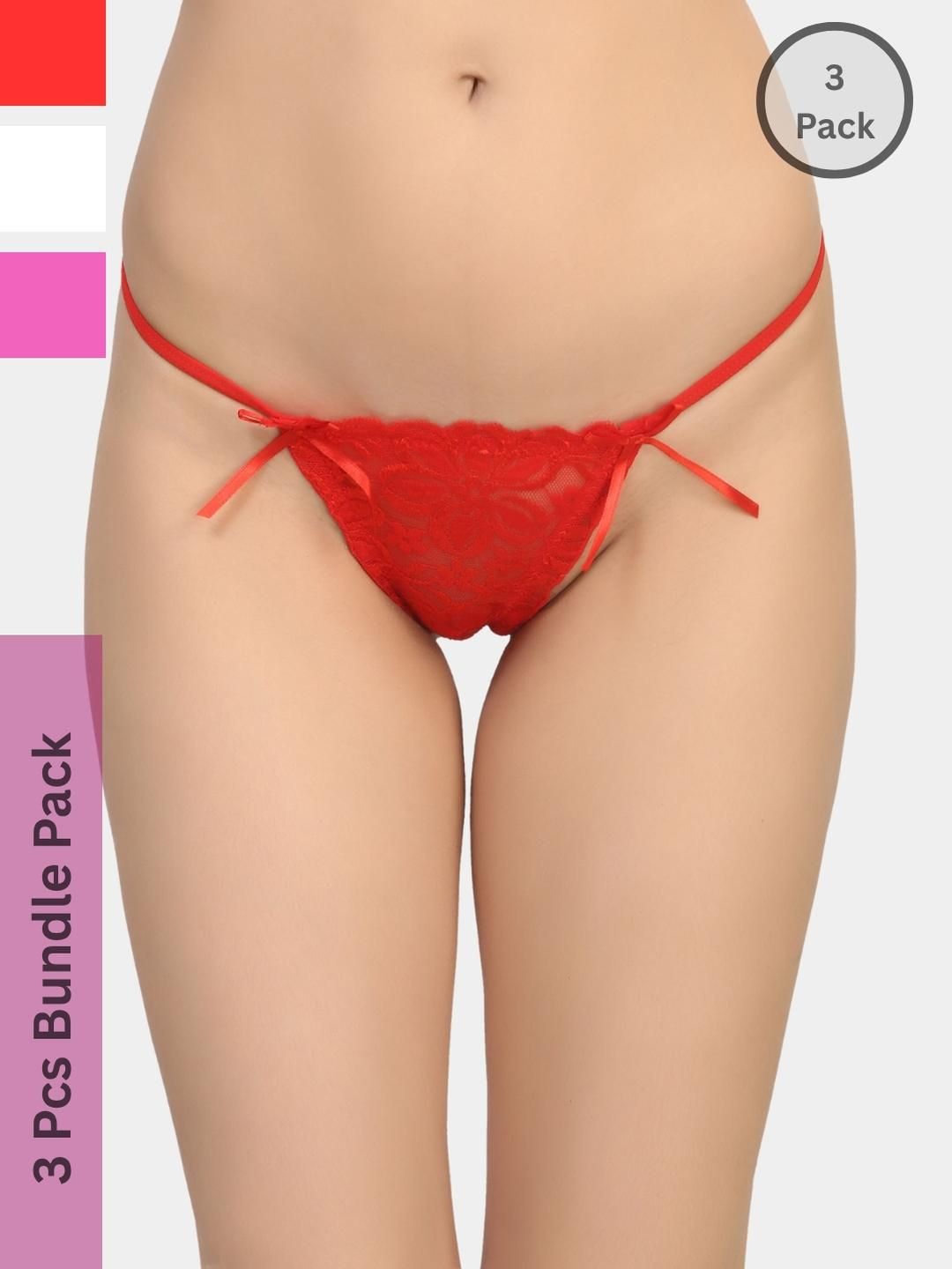 ZERJAMA Women Red Briefs