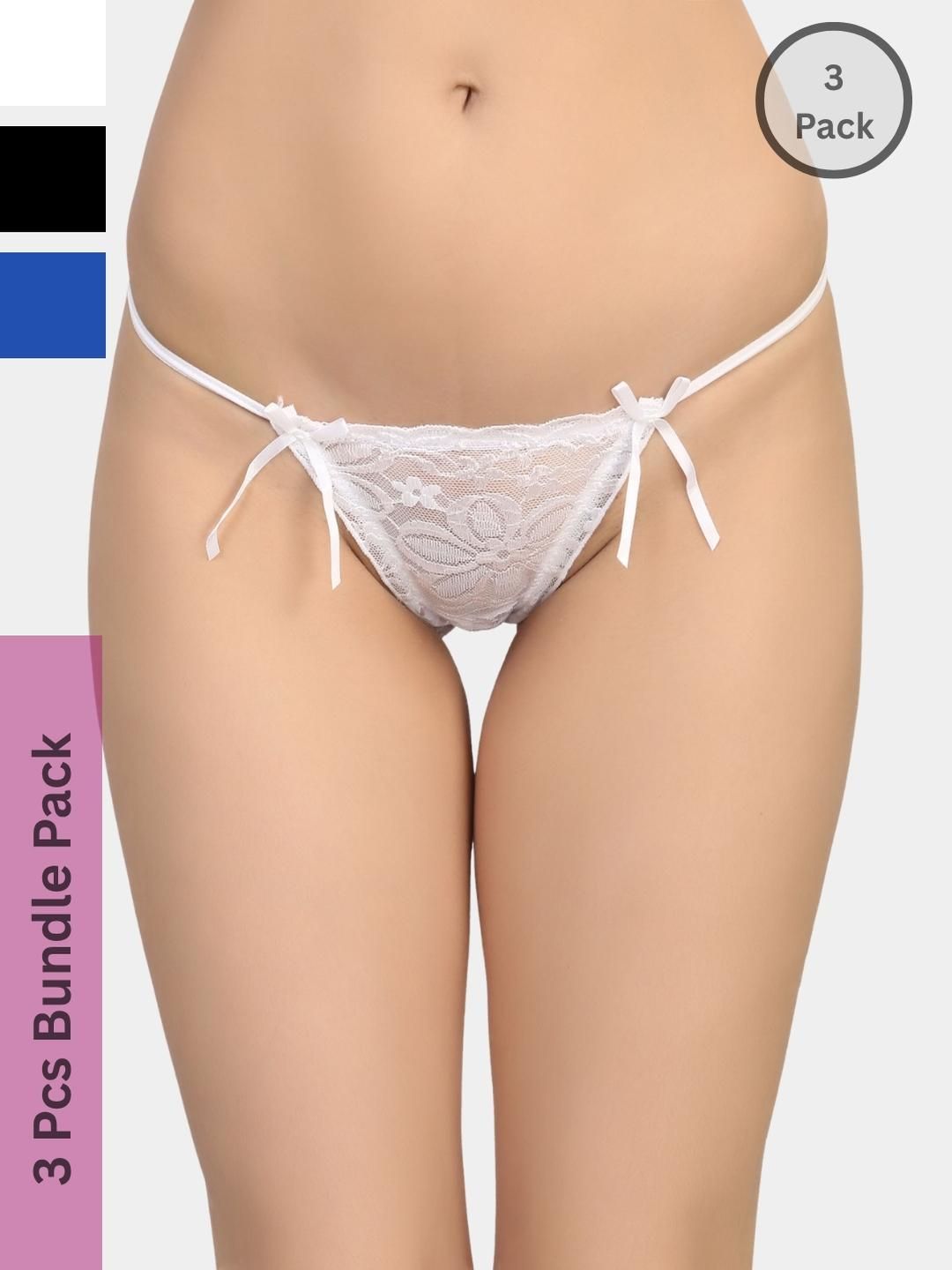 ZERJAMA Women White Briefs