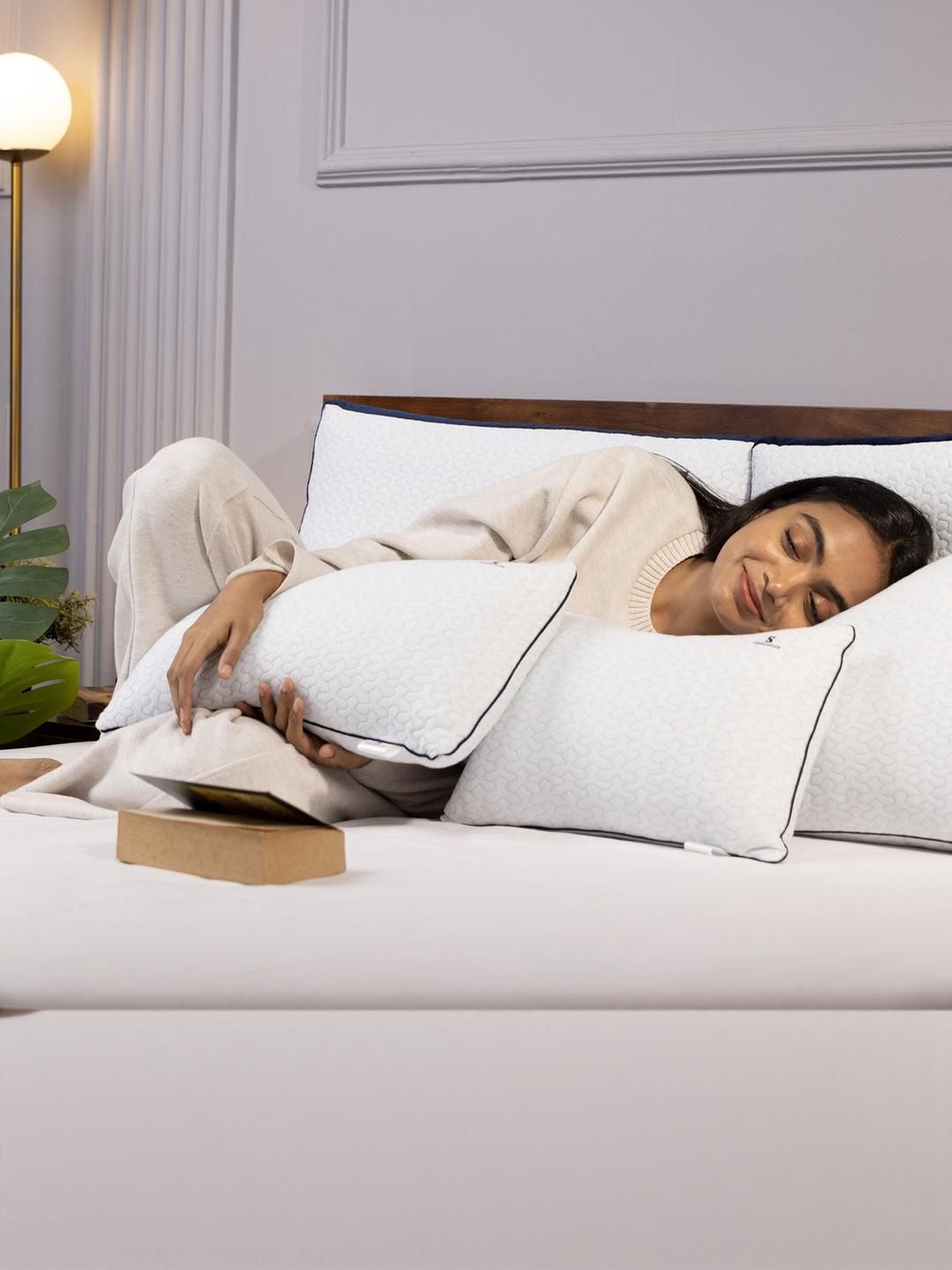 Sleepstore  Set of 3 White Fibre Filled Polyester Sleep Pillow