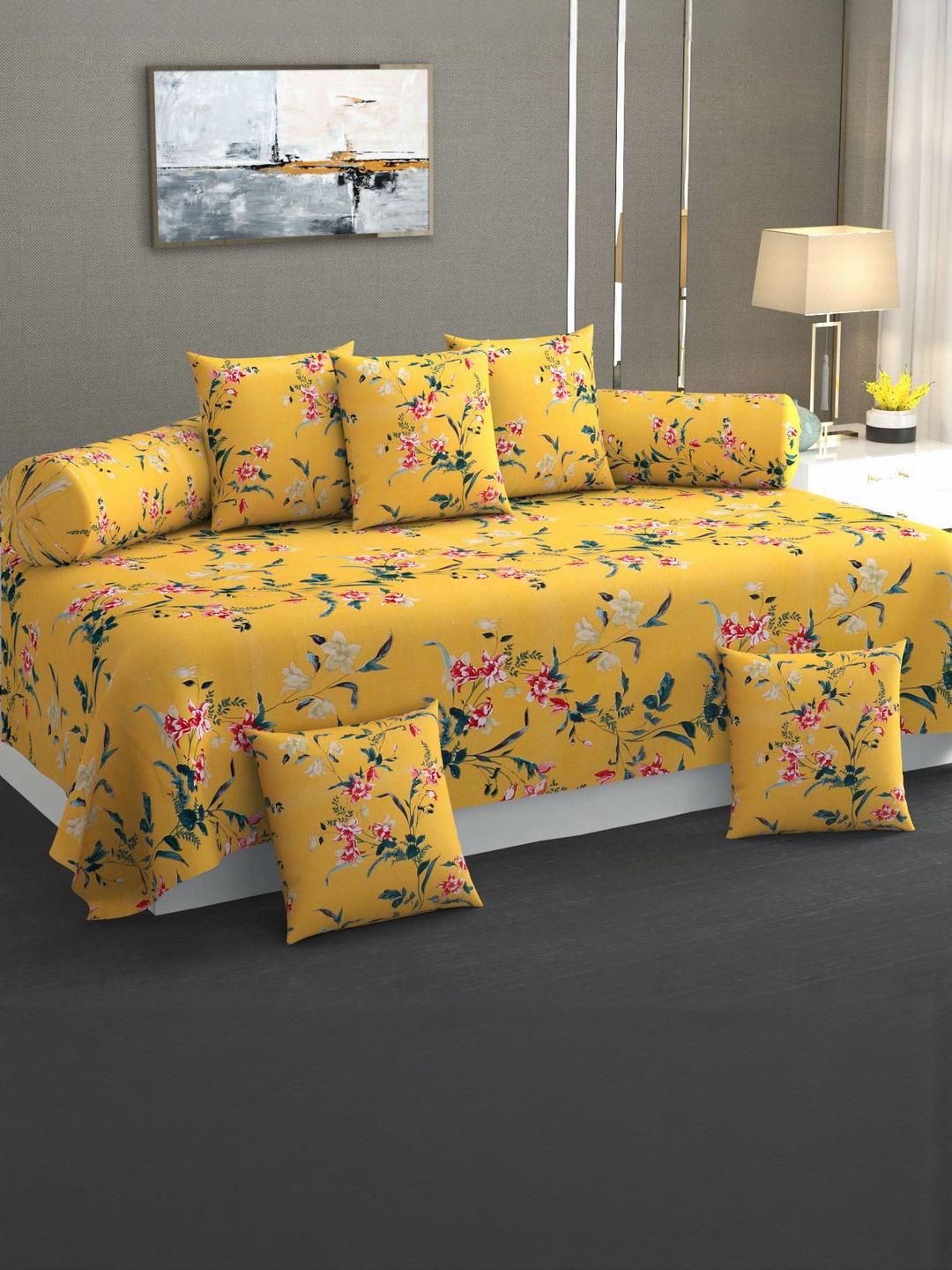 HIYANSHI HOME FURNISHING Cotton 8-Piece Diwan Set