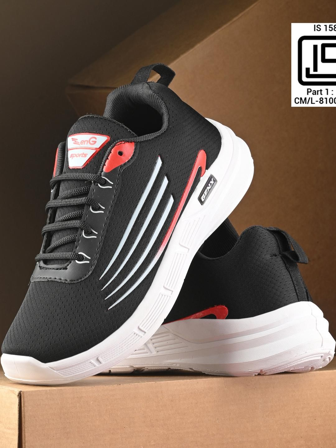 ZENG Men Black Sports Shoes