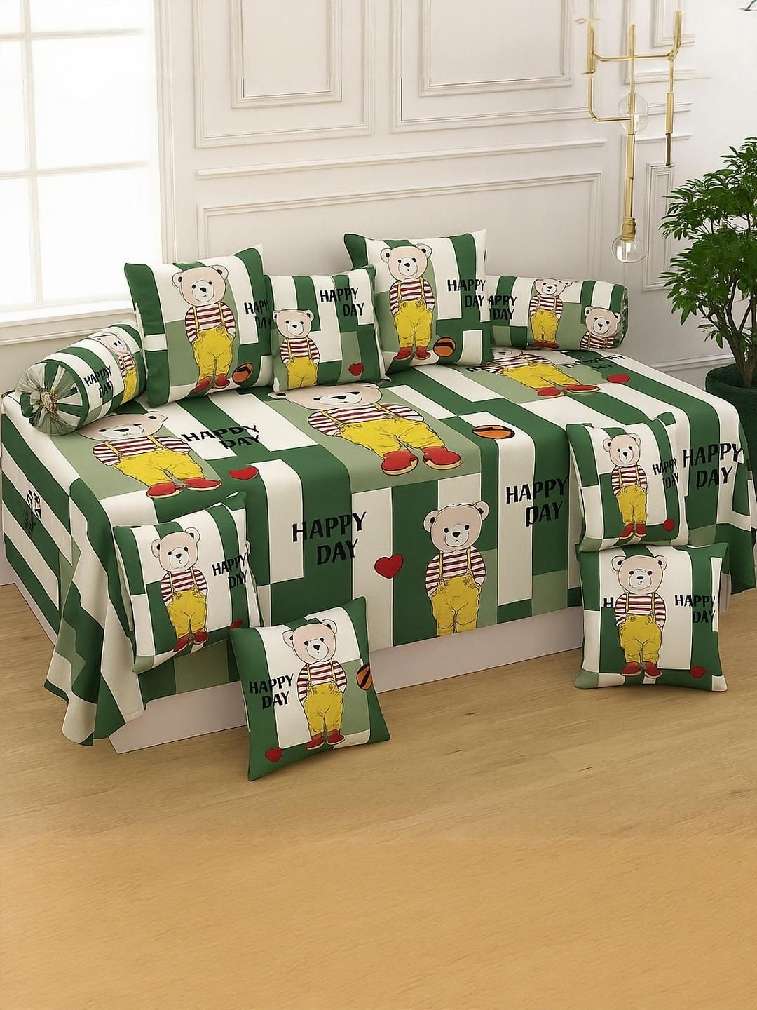 Hiyanshi Home Furnishing Cotton 8-Piece Diwan Set