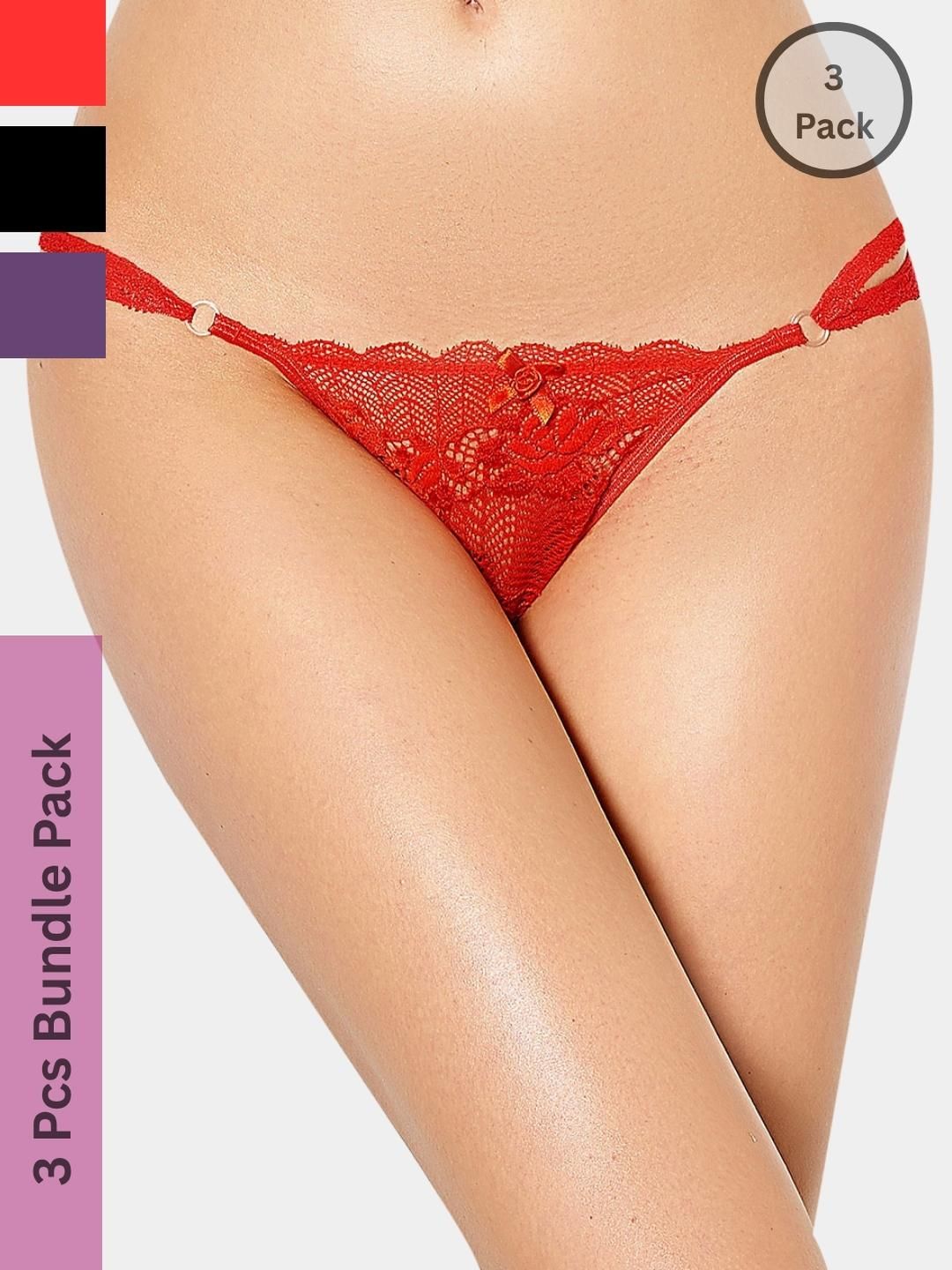 ZERJAMA Women Red Briefs