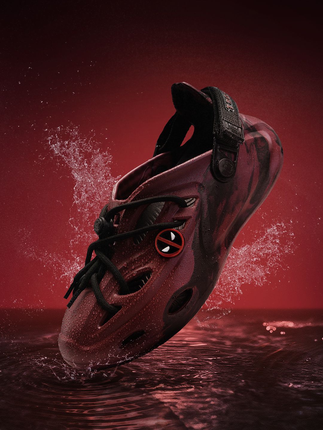 The Souled Store Men Marvel Deadpool 2.0 Printed Red EVA Clogs