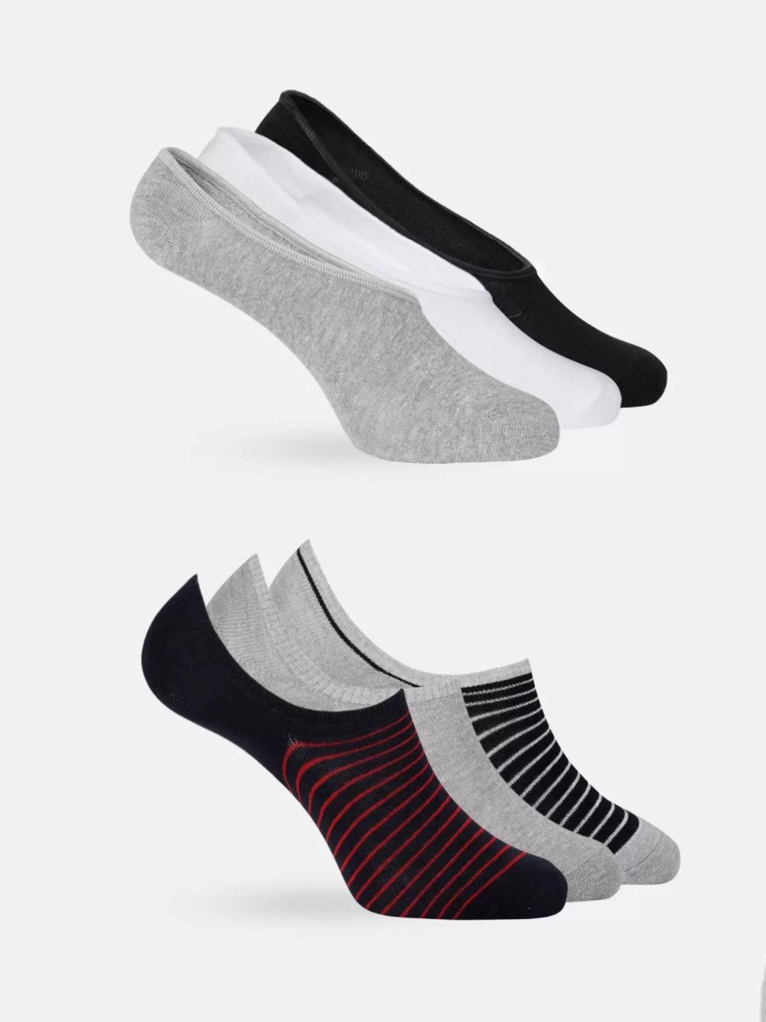 Mast & Harbour Pack Of 6 Striped Shoe Liner Length Socks