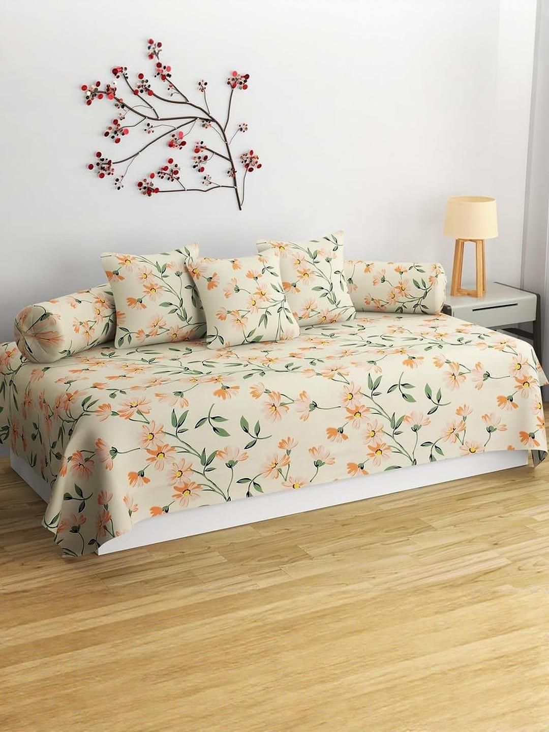 Hiyanshi Home Furnishing Cotton Pack Of 8 Diwan Set Covers