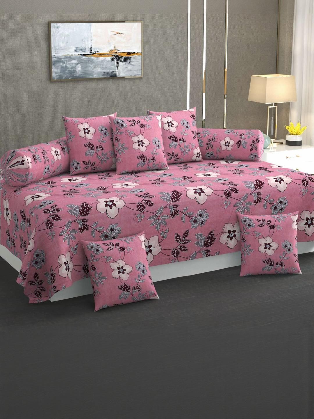 Hiyanshi Home Furnishing Pack of 8,1Cotton Bedsheet ,5Pillow cover & 2  Bolster Covers