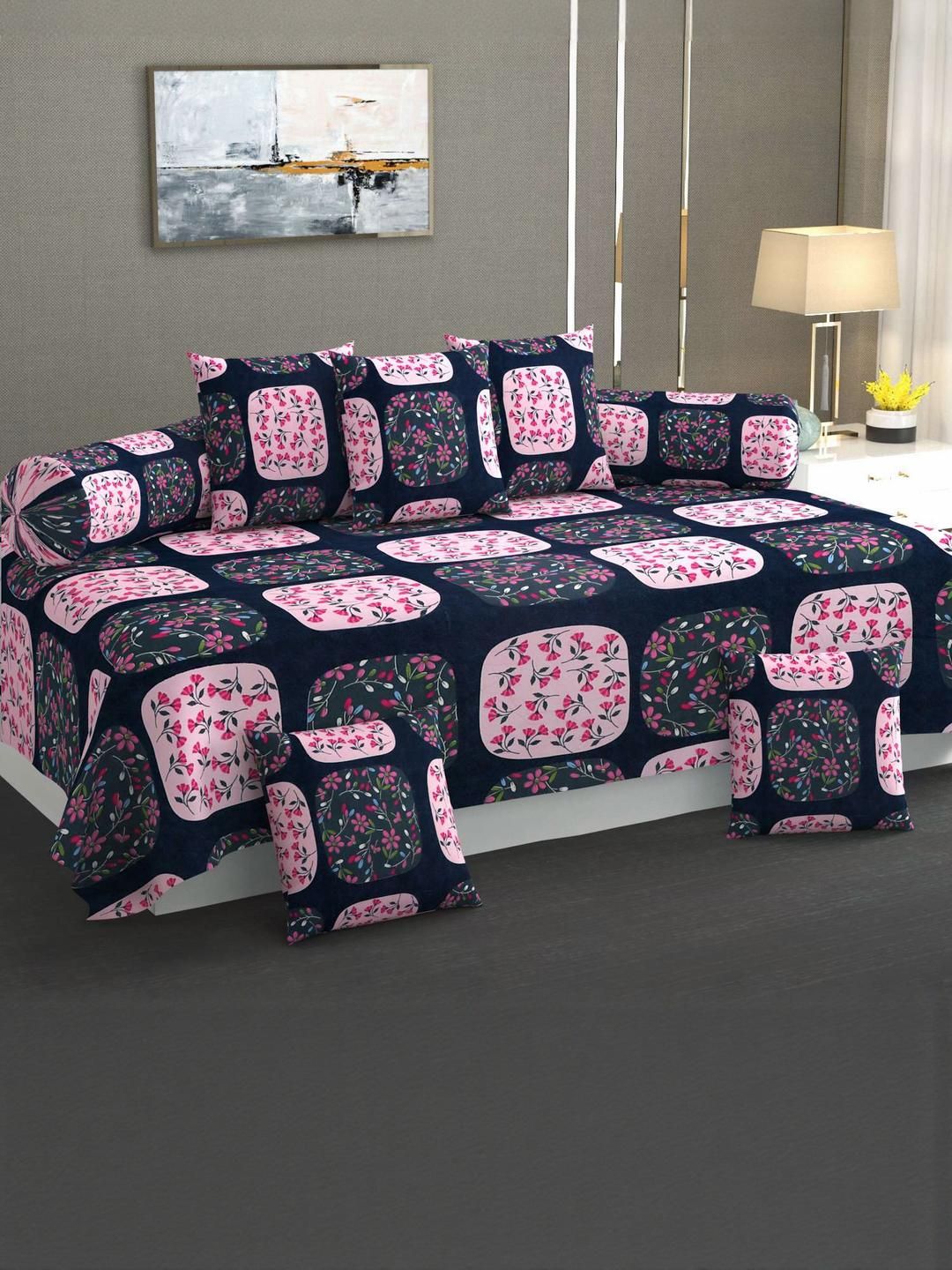 HIYANSHI HOME FURNISHING Cotton 8-Piece Diwan Set