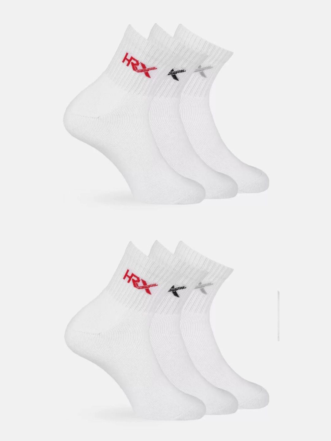 HRX by Hrithik Roshan Unisex Pack Of 6 Patterned Ankle-Length Socks