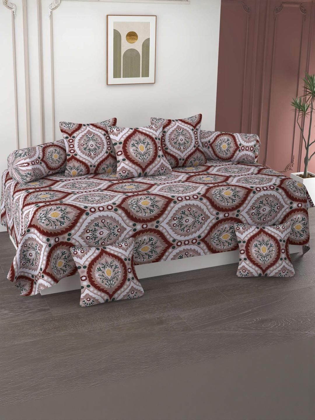 Hiyanshi Home Furnishing Cotton 8-Piece Diwan Set