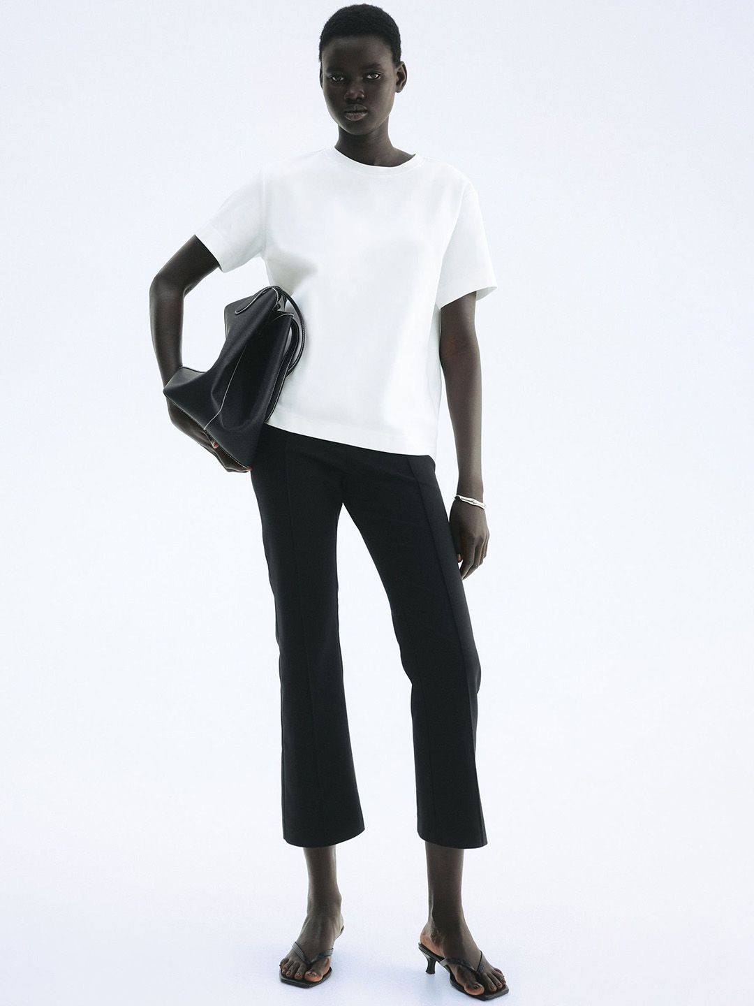 H&M Flared Crease-Front Trousers