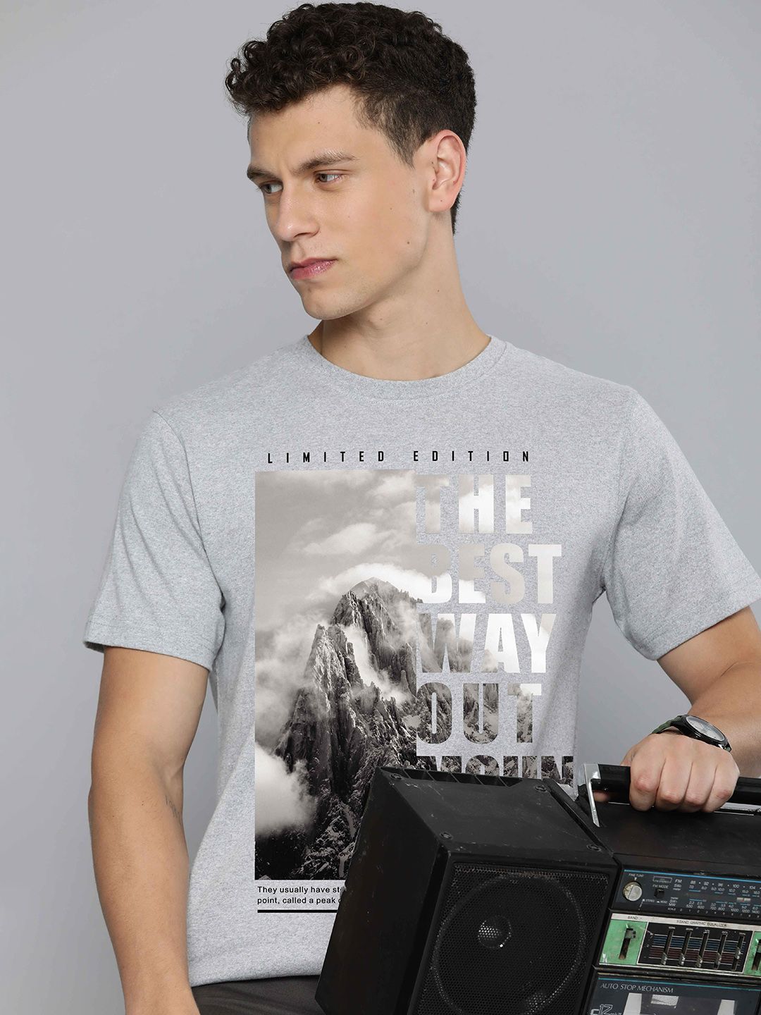 R.Code by The Roadster Life Co. R.Code by The Roadster Lifestyle Co. Men Typography Printed Round Neck T-shirt