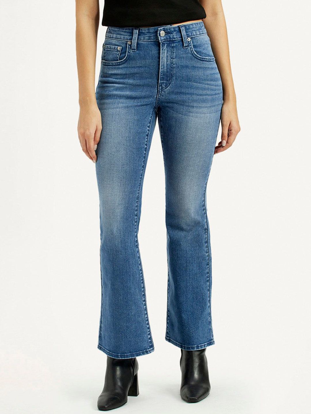 Levis Levis Women's 726 Light Indigo Flared Fit High Rise Jeans
