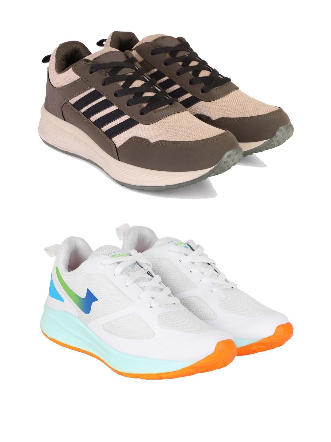 DRACKFOOT Men Pair of 2 Running Non-Marking Shoes