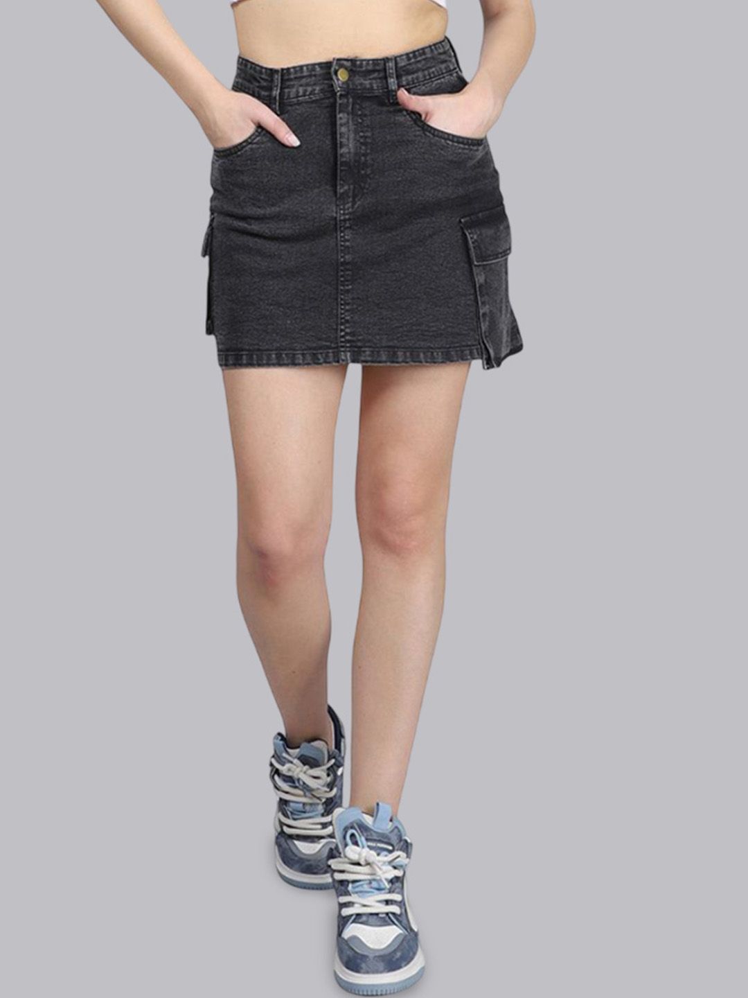 SWISHIN Pure Cotton Mini Straight Skirt