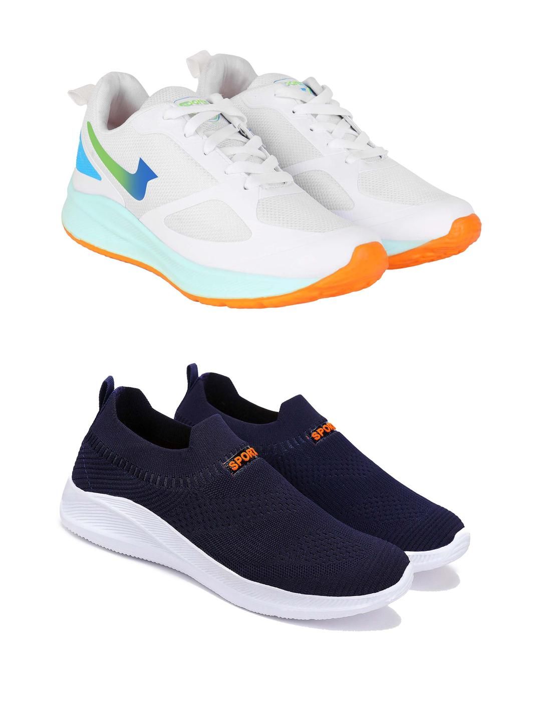 DRACKFOOT Men Pair Of 2 Running Non-Marking Shoes