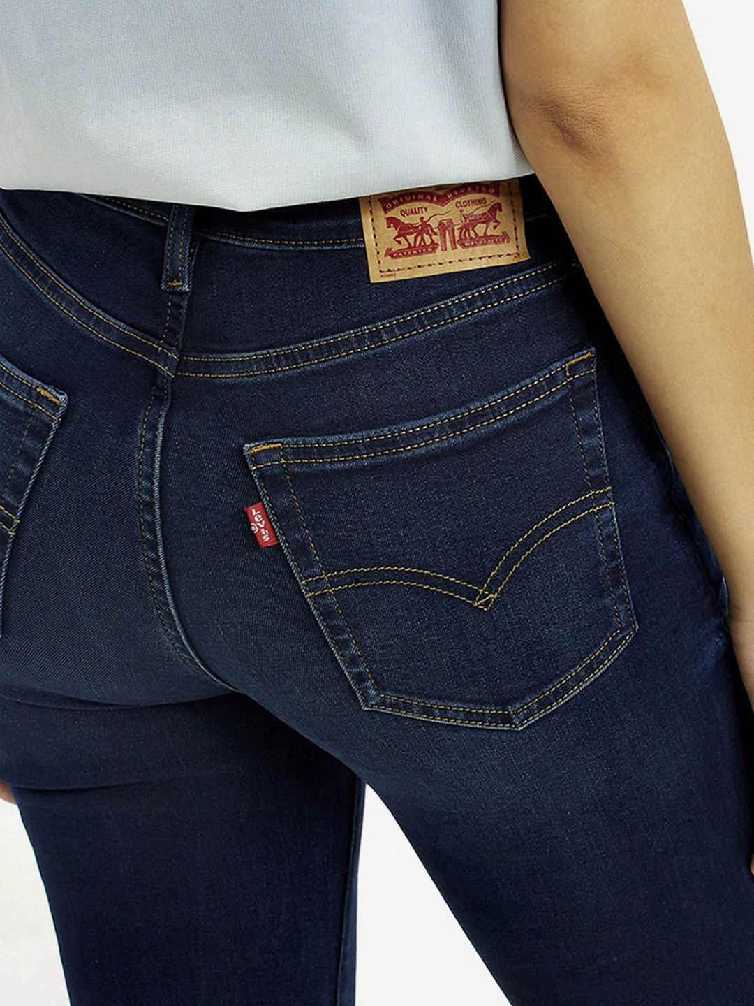721 Dark Blue Skinny Fit High Rise Jeans