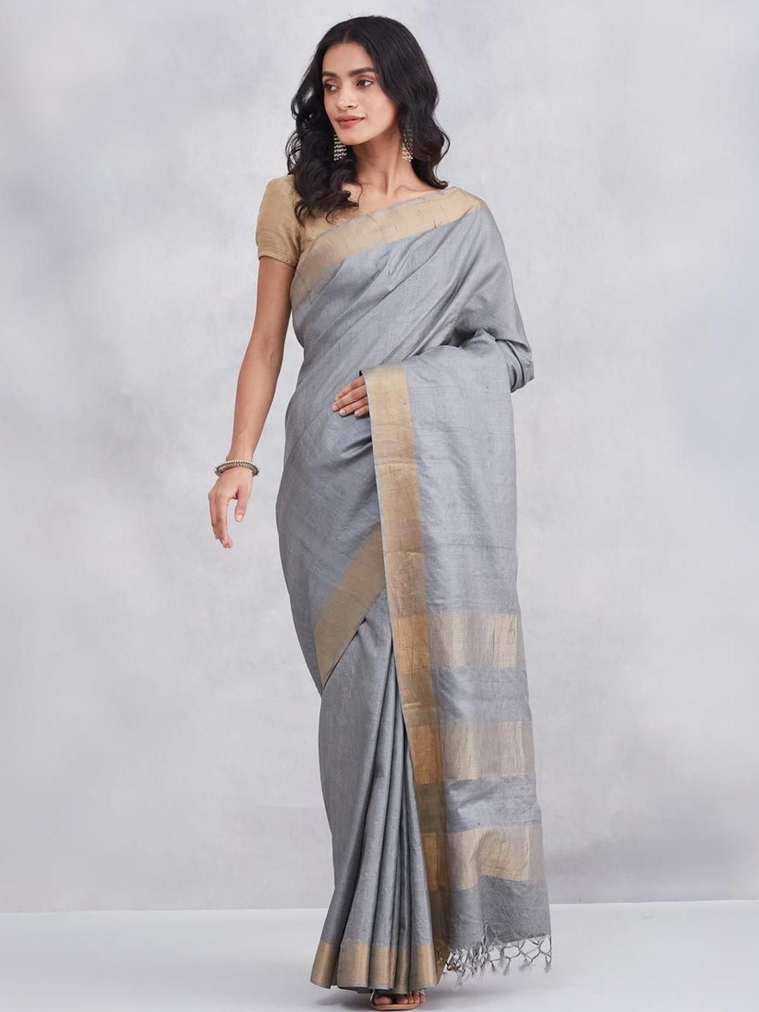 Fabindia Fabindia Woven Design Zari Border Saree