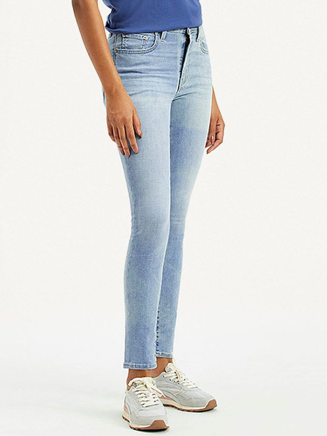 721 Light-Blue Skinny Fit High Rise Jeans