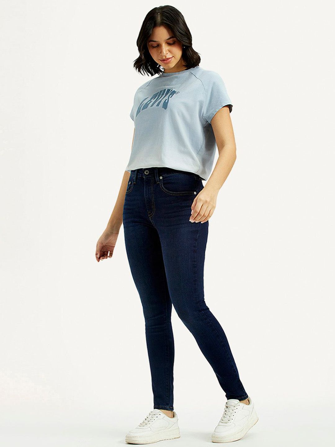721 Dark Blue Skinny Fit High Rise Jeans
