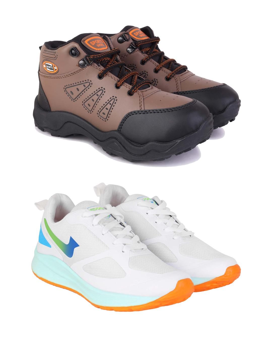 DRACKFOOT Men Pair of 2 Running Non-Marking Shoes