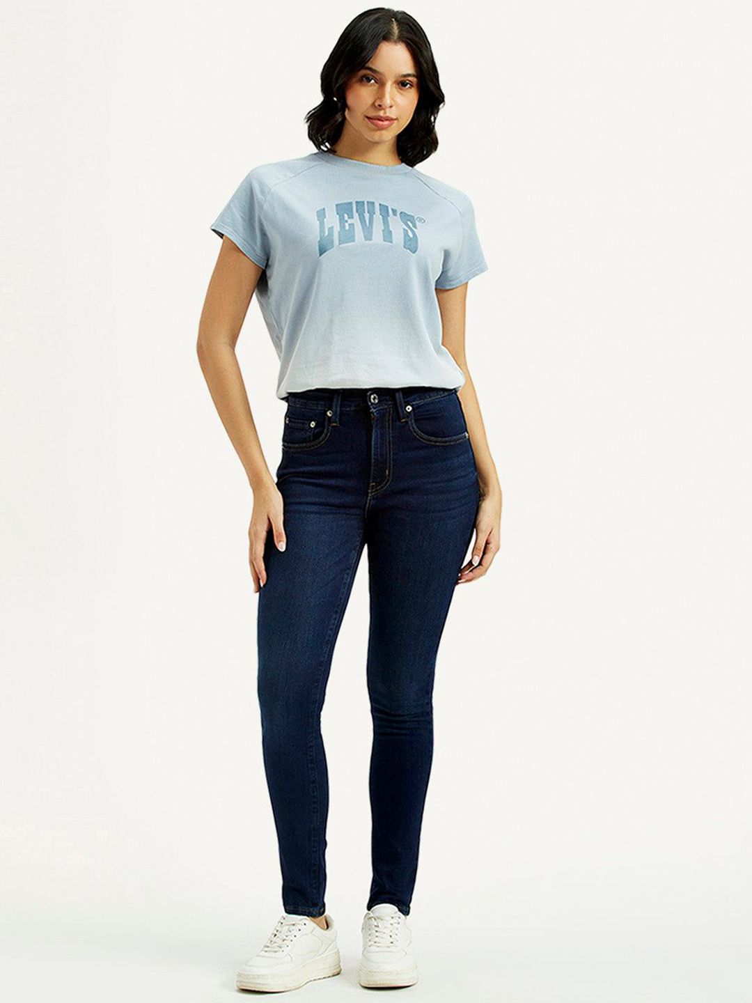 721 Dark Blue Skinny Fit High Rise Jeans
