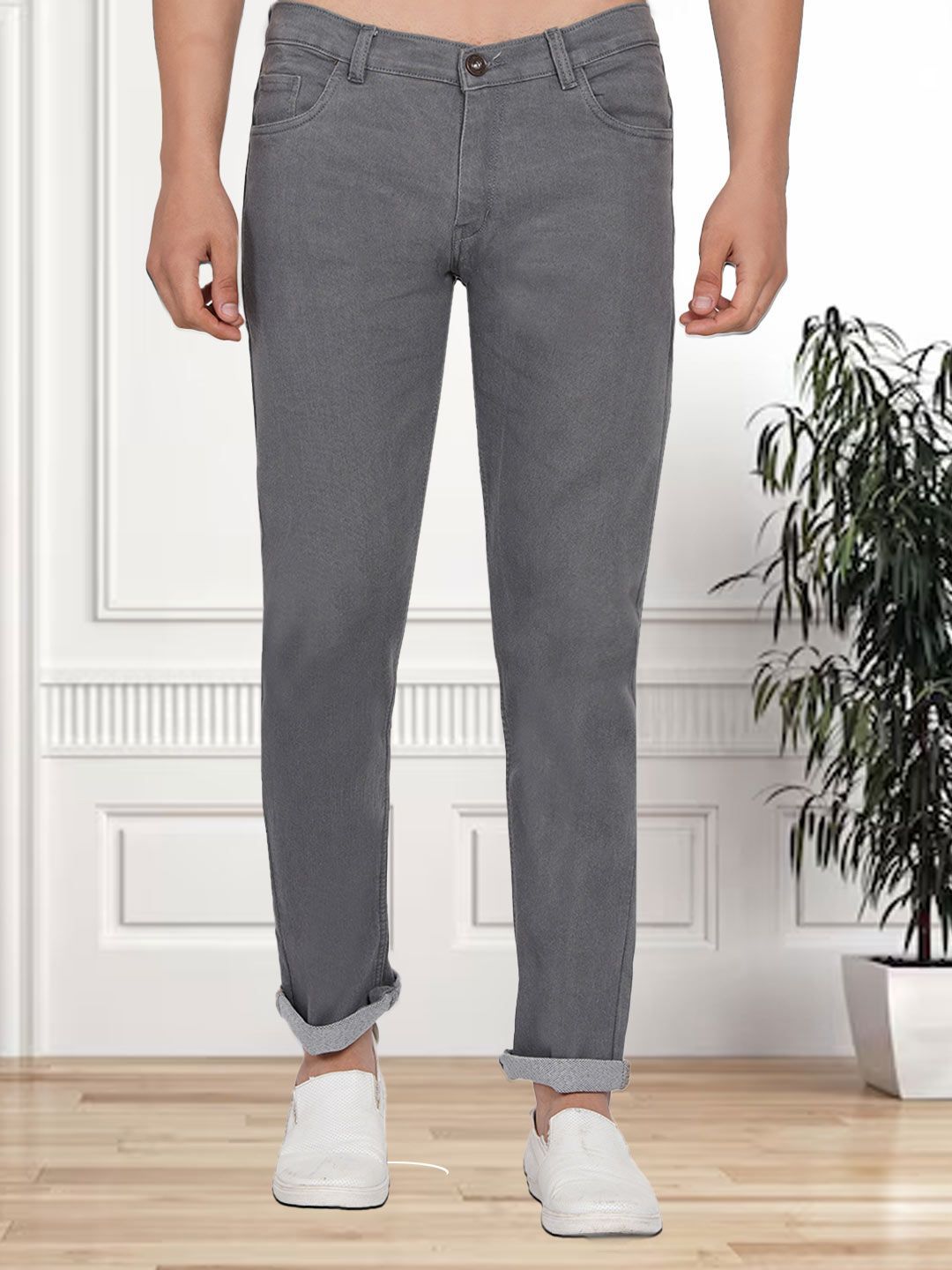 Dais Men Slim Fit Mid-Rise Light Fade Stretchable Jeans