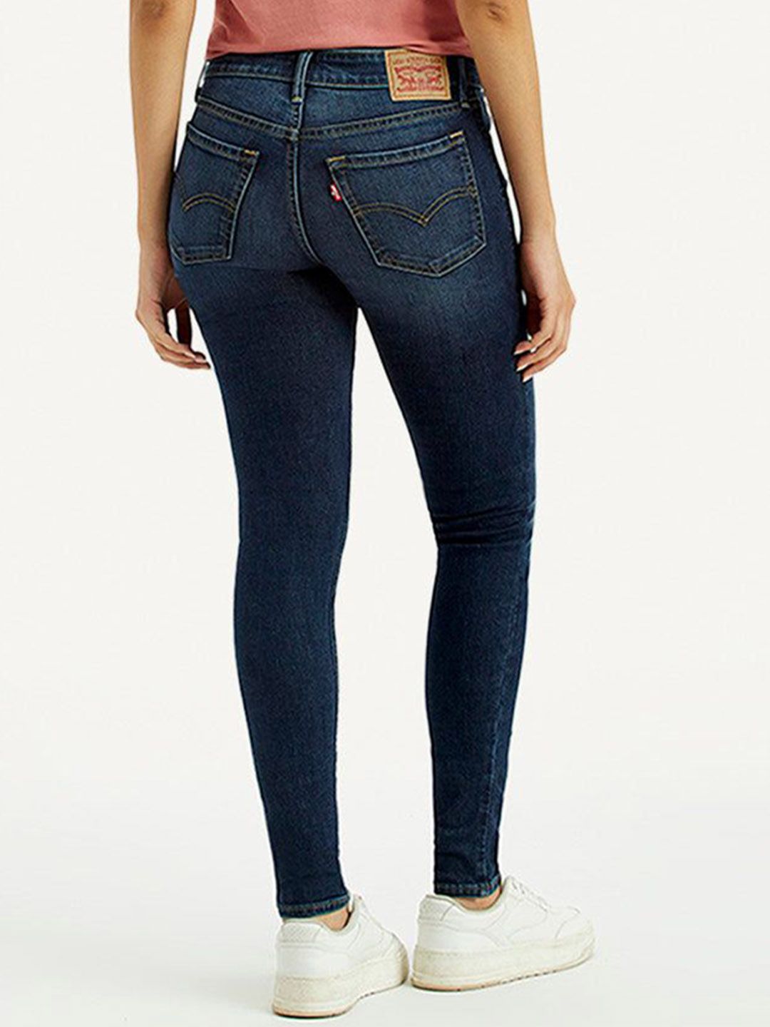 711 Dark Indigo Skinny Fit Mid Rise Jeans