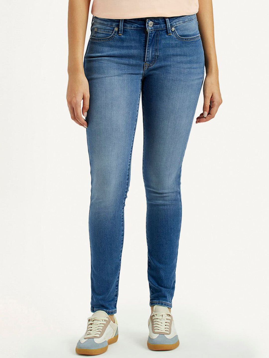 Levis Levis Women's 711 Med Indigo Skinny Fit Mid Rise Jeans