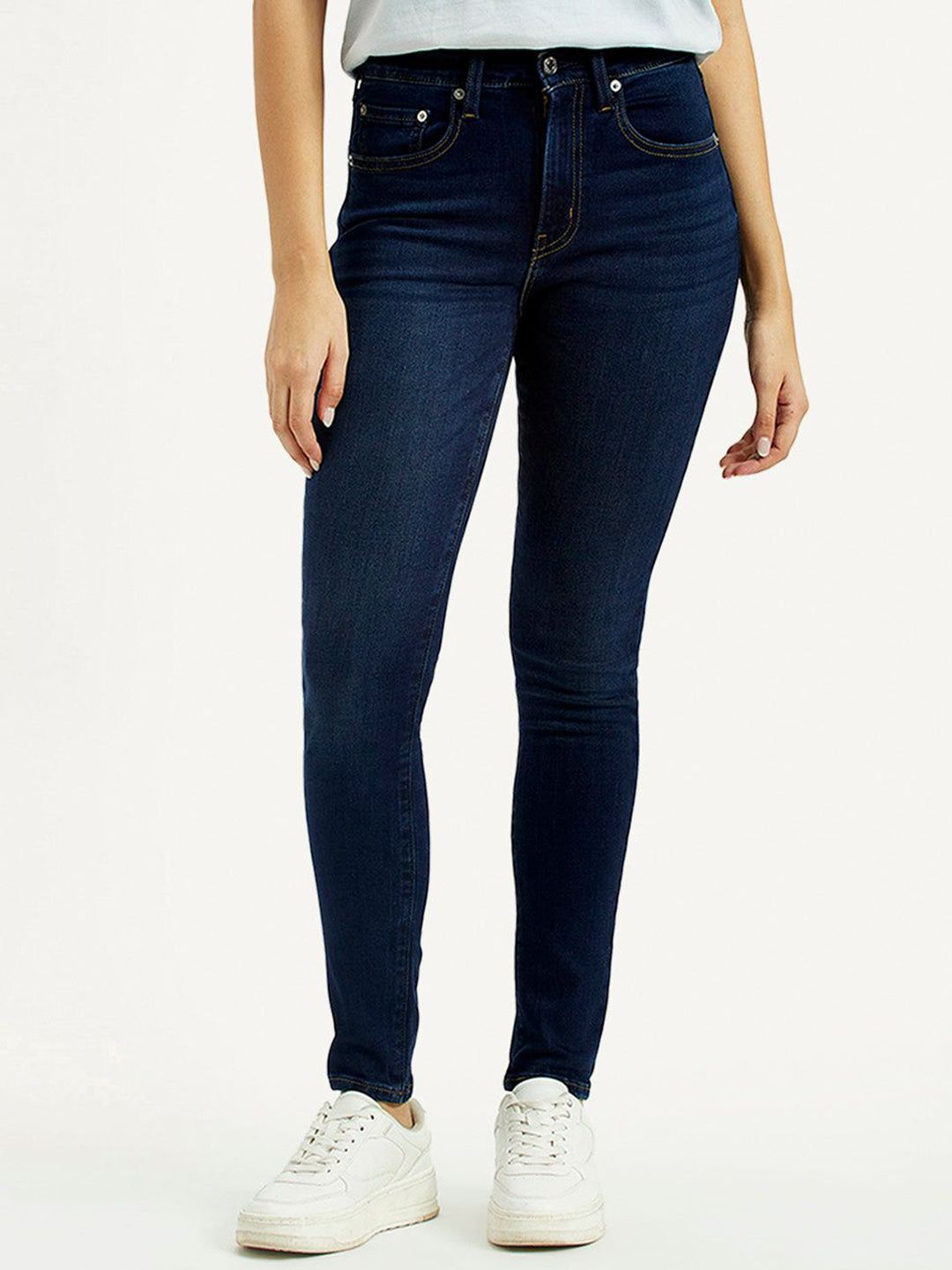 721 Dark Blue Skinny Fit High Rise Jeans
