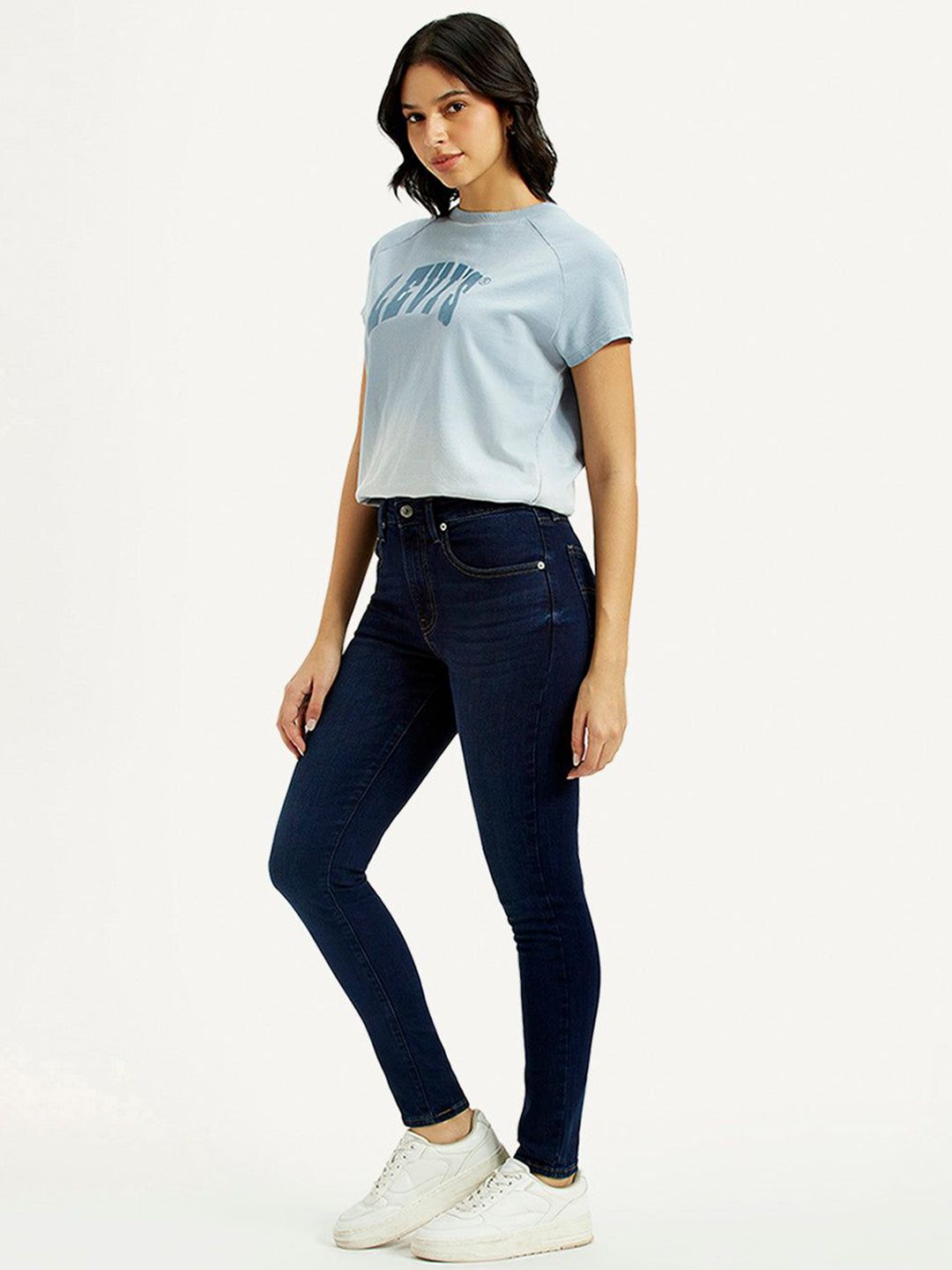 721 Dark Blue Skinny Fit High Rise Jeans