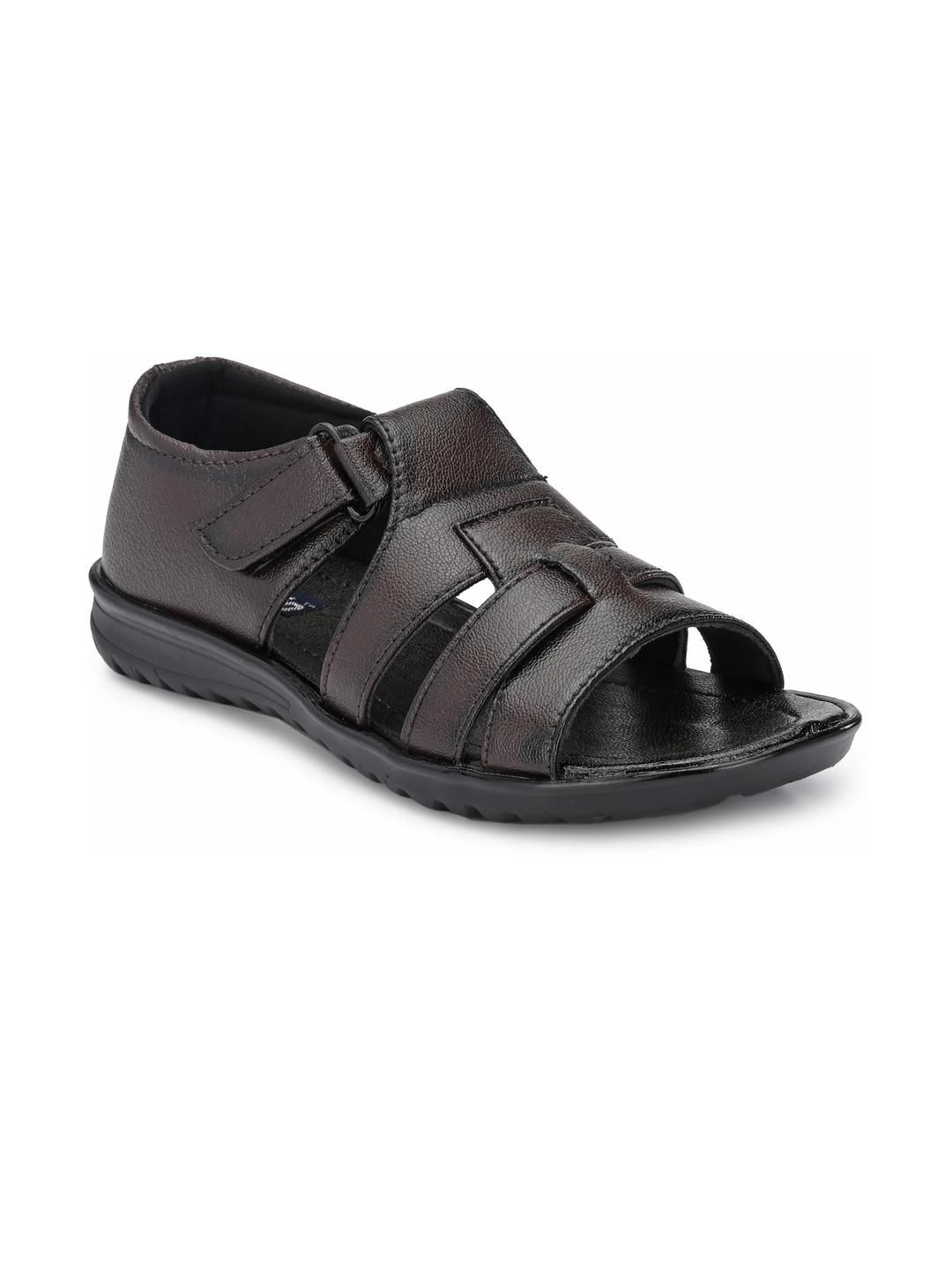 Browalk Men Brown Synthetic Leather Sandals