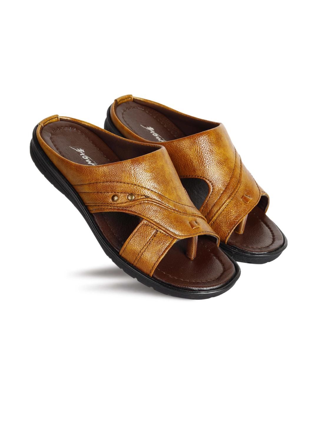 Browalk Men Tan Brown Synthetic Leather