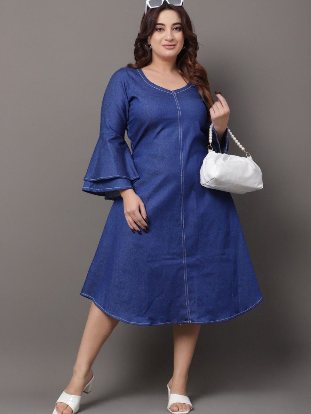 Buy Plus Size Denim Dresses Online in India | Myntra