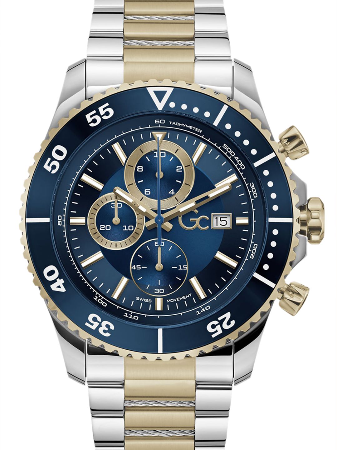 Gw ㉝ Buy Guess Collection Round 44mm Blue Dial Analog Men Watch